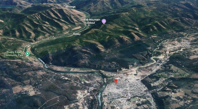 403 Dakota Ave, Libby, MT 59923 - aerial map of property and surrounding area
