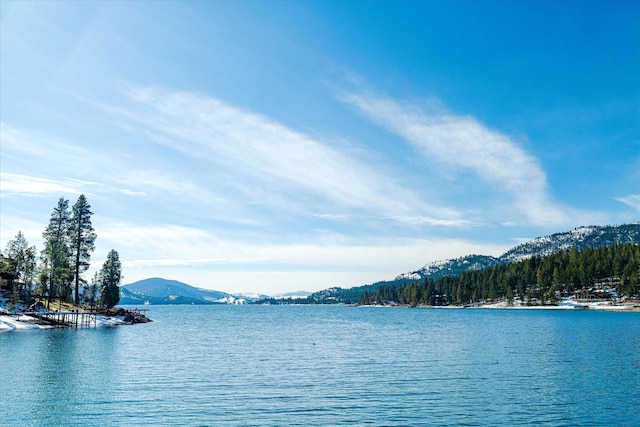 property view of water with a mountain view