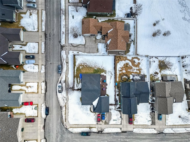 aerial view with a residential view