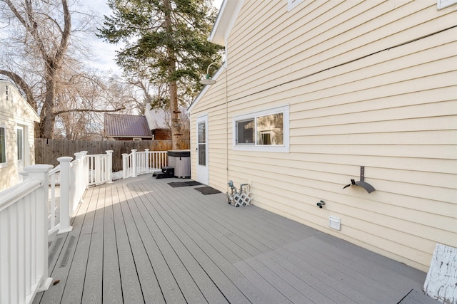 deck with fence