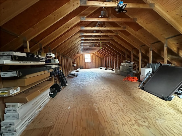 view of attic