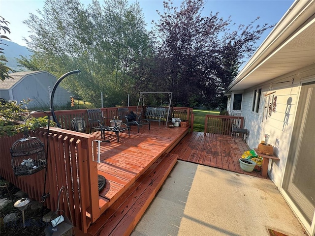 view of wooden terrace