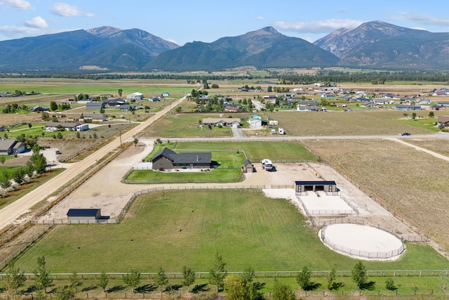 4416 Gem Ranch Rd, Stevensville, MT 59870 - aerial view of sparsely populated area with a mountainous background