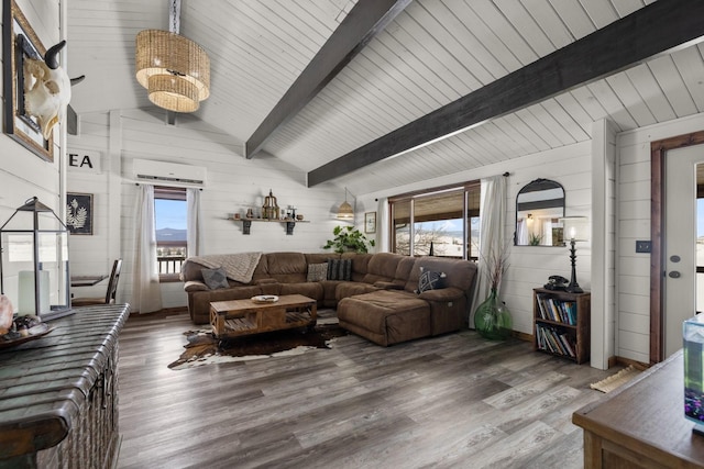 65637 Mt Highway 37, Eureka, MT 59917 - living area with wood finished floors and wooden walls