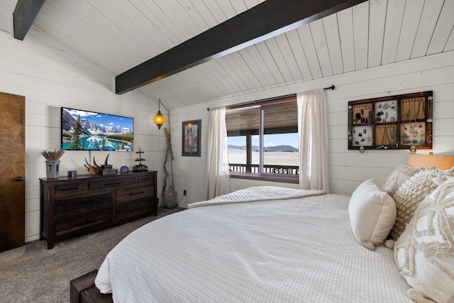65637 Mt Highway 37, Eureka, MT 59917 - carpeted bedroom with wood walls
