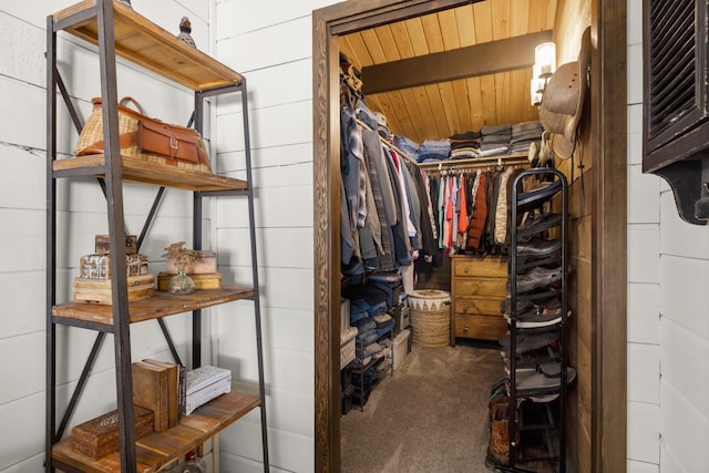 65637 Mt Highway 37, Eureka, MT 59917 - spacious closet with carpet flooring and beam ceiling