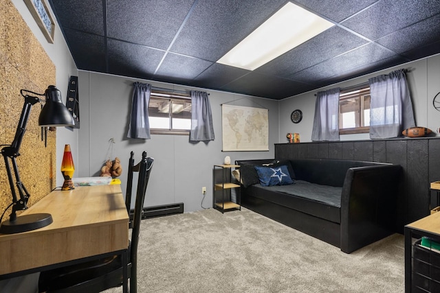 65637 Mt Highway 37, Eureka, MT 59917 - office area with healthy amount of natural light, a drop ceiling, and carpet flooring