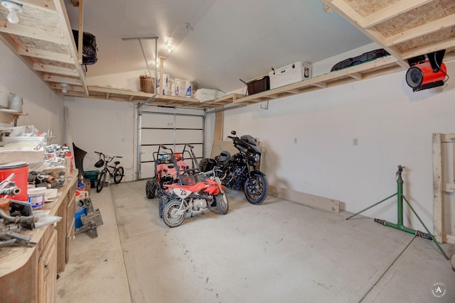 garage with bike storage