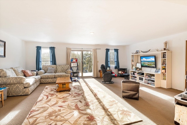 view of carpeted living room