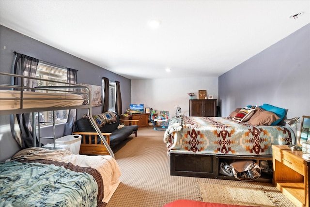 view of carpeted bedroom