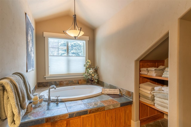935 Pack Rat Ln, Whitefish, MT 59937 - full bath with a bath and vaulted ceiling