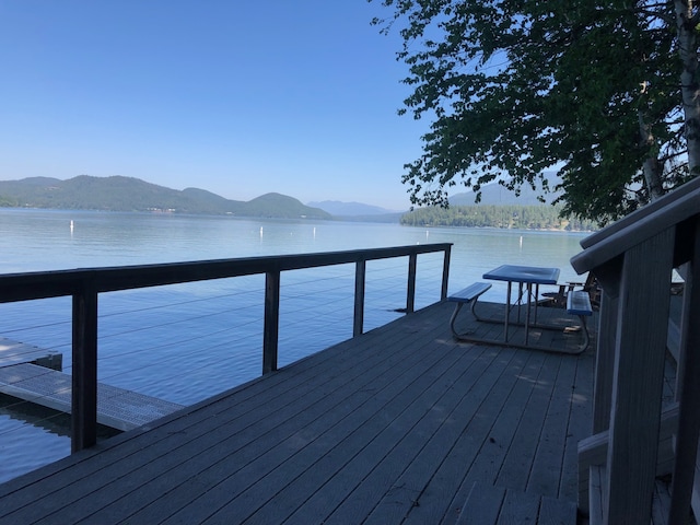 935 Pack Rat Ln, Whitefish, MT 59937 - dock area featuring a water and mountain view