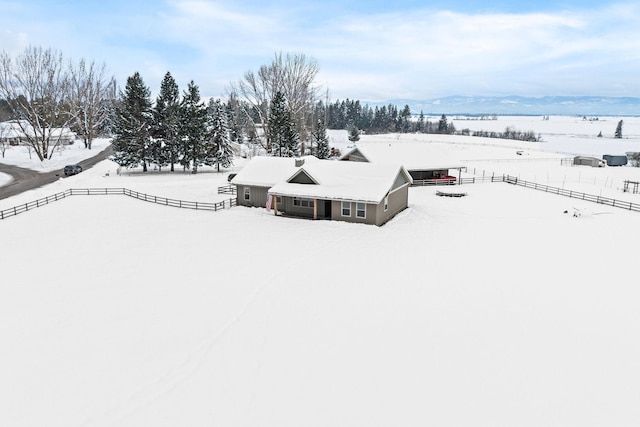 view of snowy aerial view