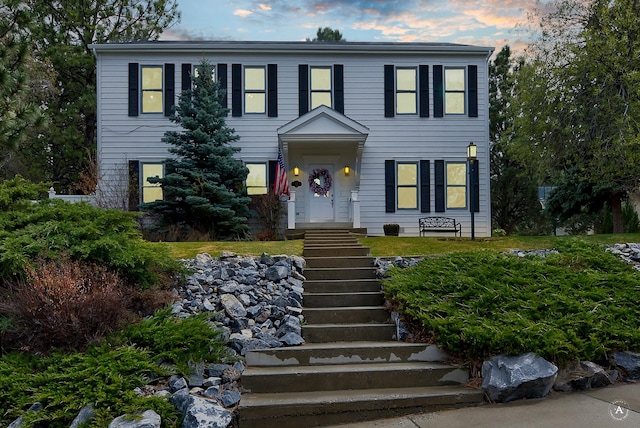 view of colonial inspired home