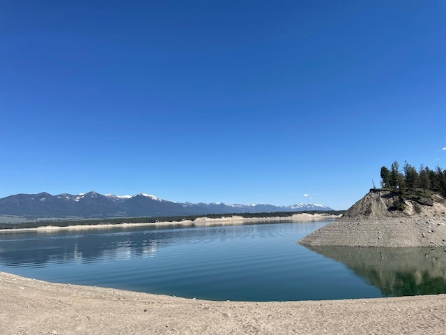 view of water feature with a mountain view