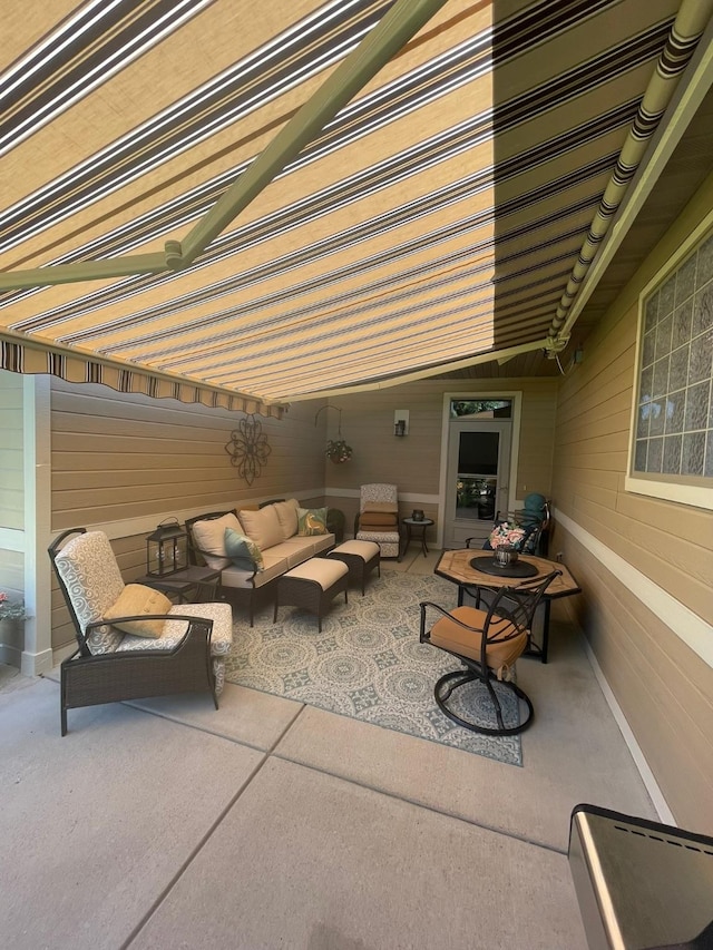 view of patio featuring outdoor lounge area