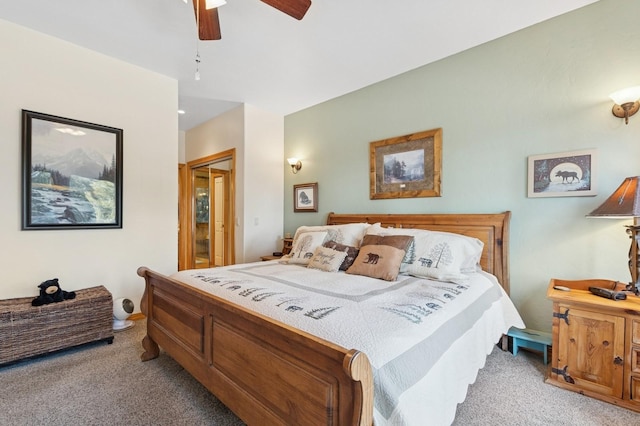 156 Wulff Ln, Lakeside, MT 59922 - bedroom featuring light carpet and a ceiling fan