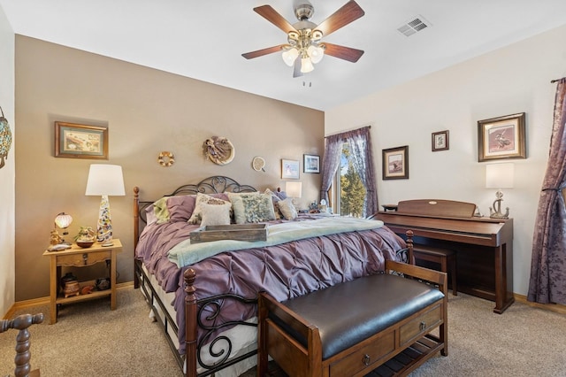 156 Wulff Ln, Lakeside, MT 59922 - carpeted bedroom featuring baseboards and a ceiling fan
