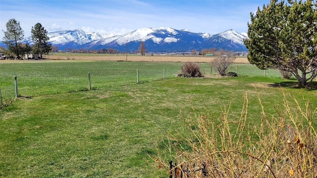 property view of mountains featuring a rural view