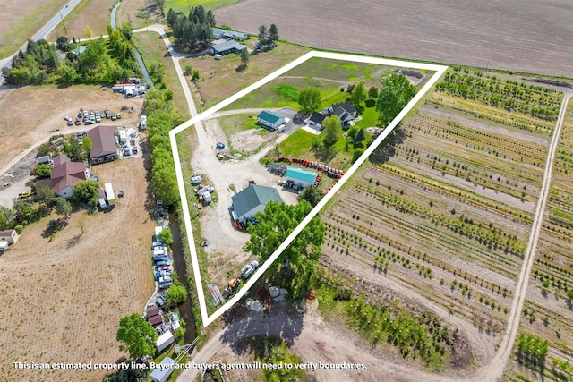 245 Olde Rd, Hamilton, MT 59840 - aerial view of sparsely populated area featuring property parcel outlined and farmland
