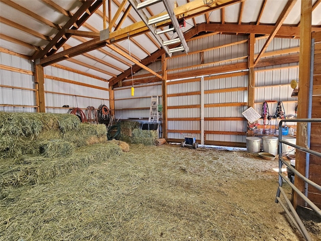 garage featuring metal wall