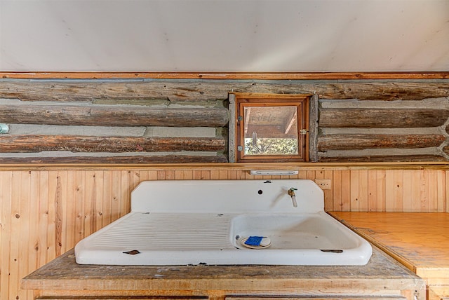 6220 Elkhorn Rd, Helena, MT 59602 - interior space featuring wooden walls