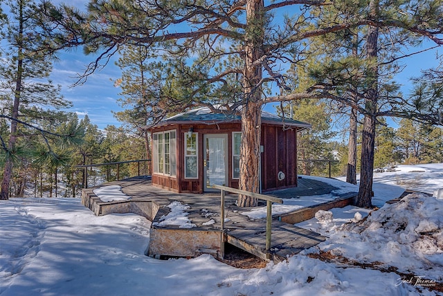 6220 Elkhorn Rd, Helena, MT 59602 - snow covered structure with an outbuilding