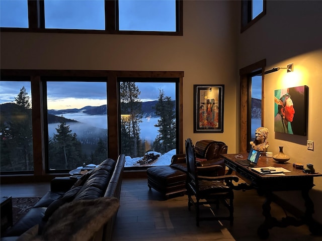 75 Meadows Dr, Whitefish, MT 59937 - office area with hardwood / wood-style flooring