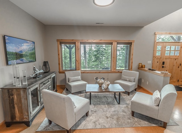 living room with visible vents