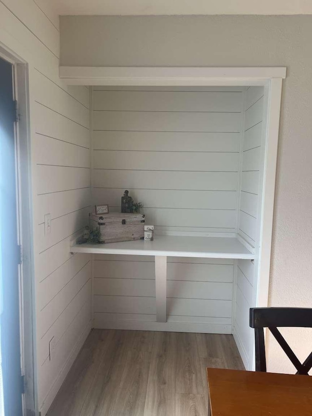 bathroom with wood finished floors