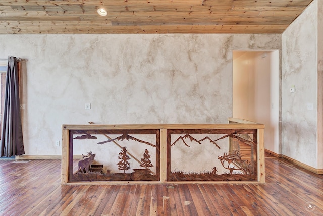 3 Paradise Ridge Rd, Clancy, MT 59634 - interior space featuring hardwood / wood-style flooring, wooden ceiling, and baseboards