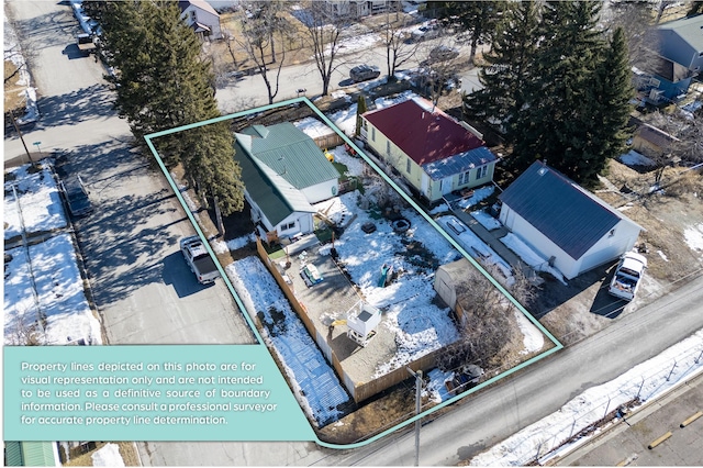 110 10th Ave W, Kalispell, MT 59901 - aerial view of property's location with property boundaries highlighted