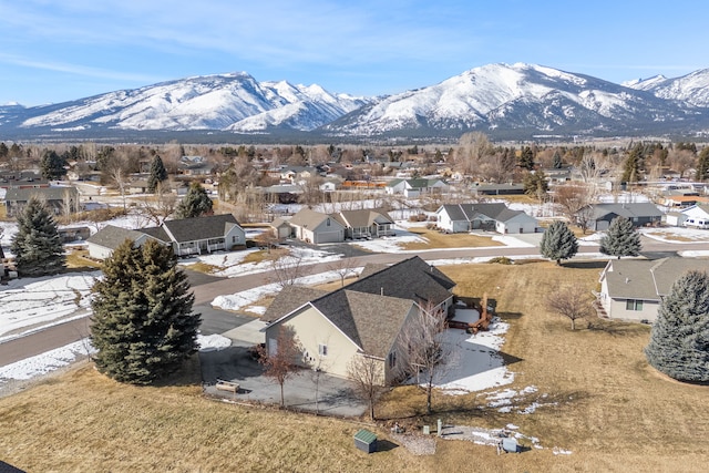 mountain view with a residential view