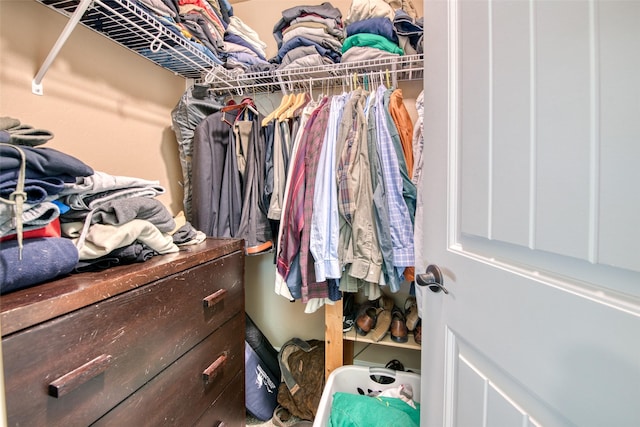 view of walk in closet