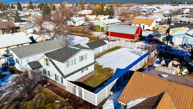 aerial view featuring a residential view