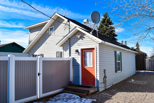 exterior space featuring fence