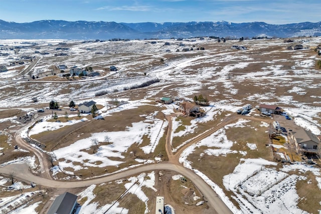 aerial view featuring a mountain view