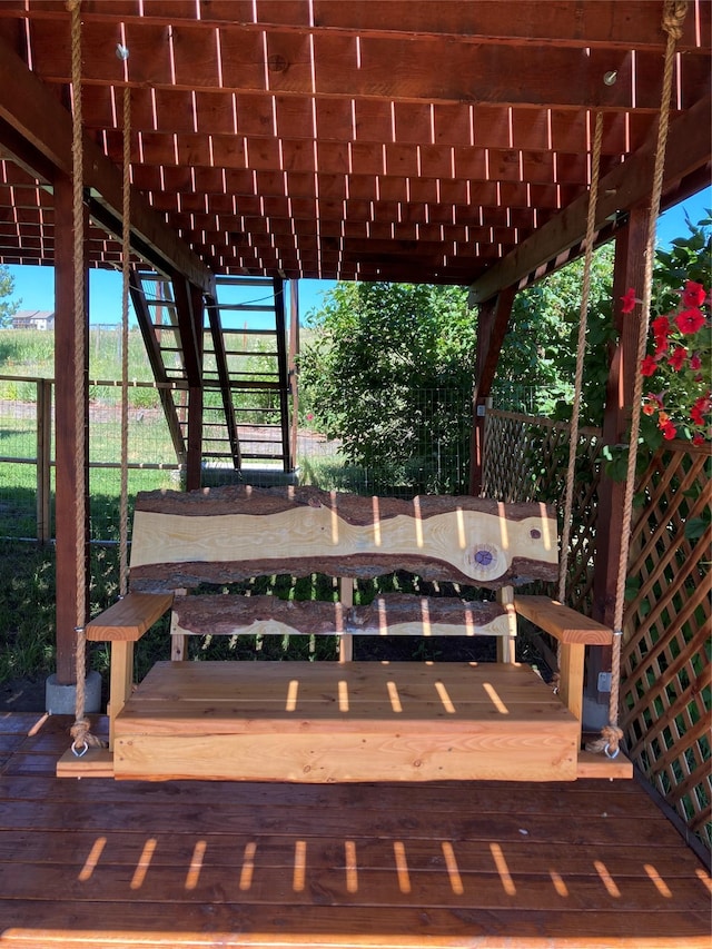 view of wooden deck