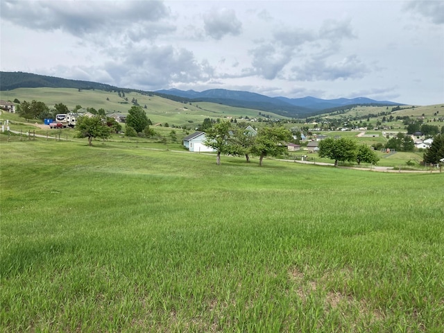 property view of mountains with a rural view