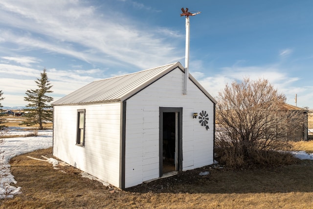 view of shed