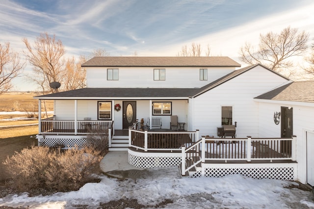 view of front of property with covered porch