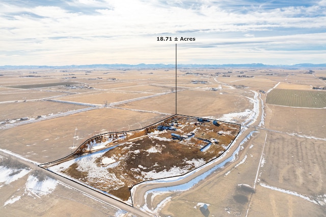 drone / aerial view featuring a rural view