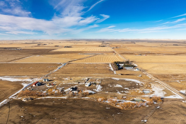 aerial view with a rural view