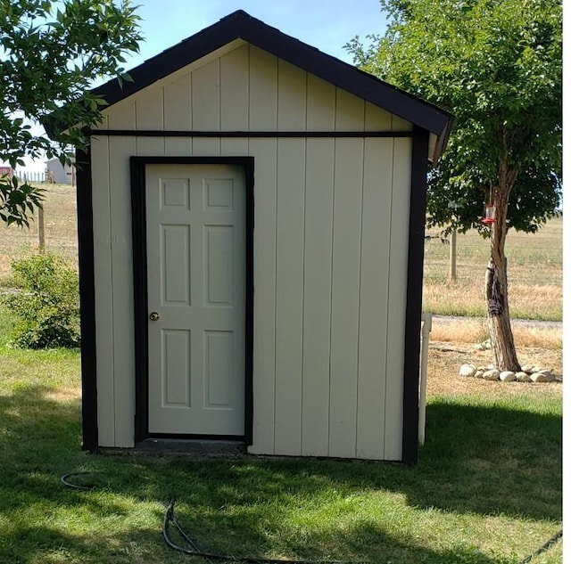 view of shed