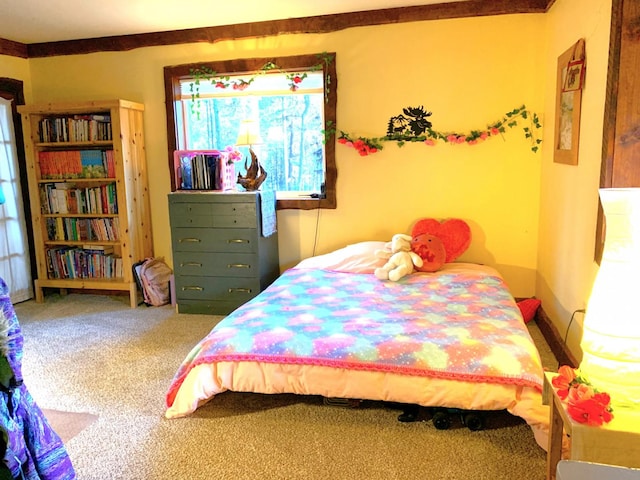 bedroom featuring carpet flooring