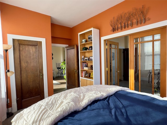 bedroom featuring access to outside