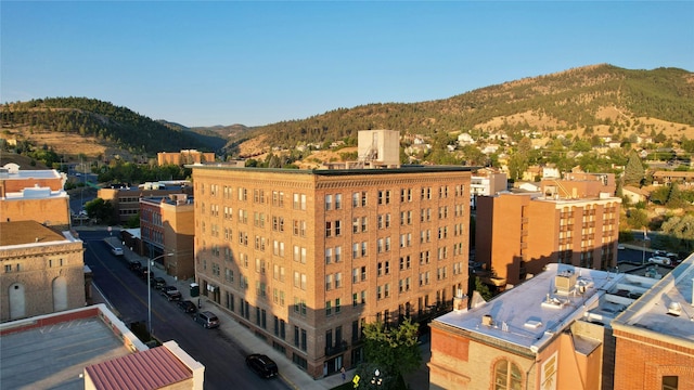 exterior space featuring a mountain view