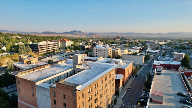 bird's eye view featuring a mountain view