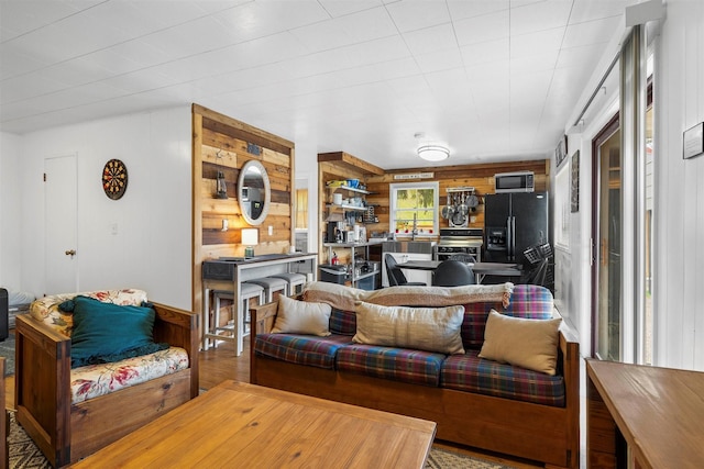 living room featuring wood finished floors