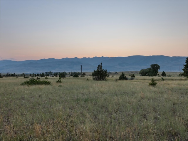 mountain view with a rural view